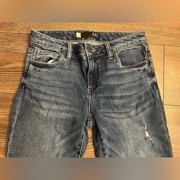 Kut From The Kloth Denim Jeans Reese Raw Hem Women's Size 2 - Picture 2 of 7